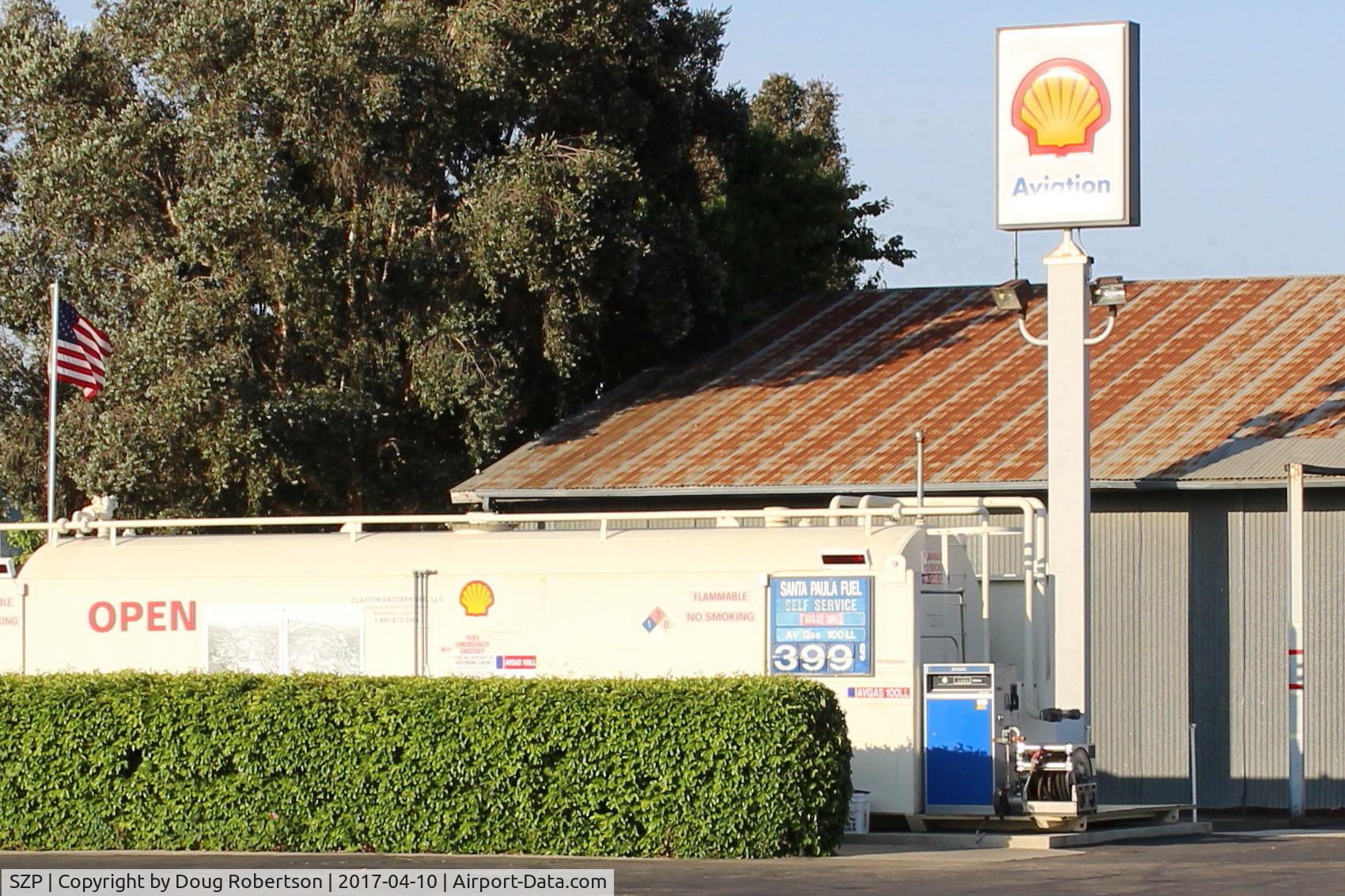 Santa Paula Airport (SZP) - Santa Paula SHELL 100LL Self-Serve Fuel Dock, no price change, still lowest in Ventura County