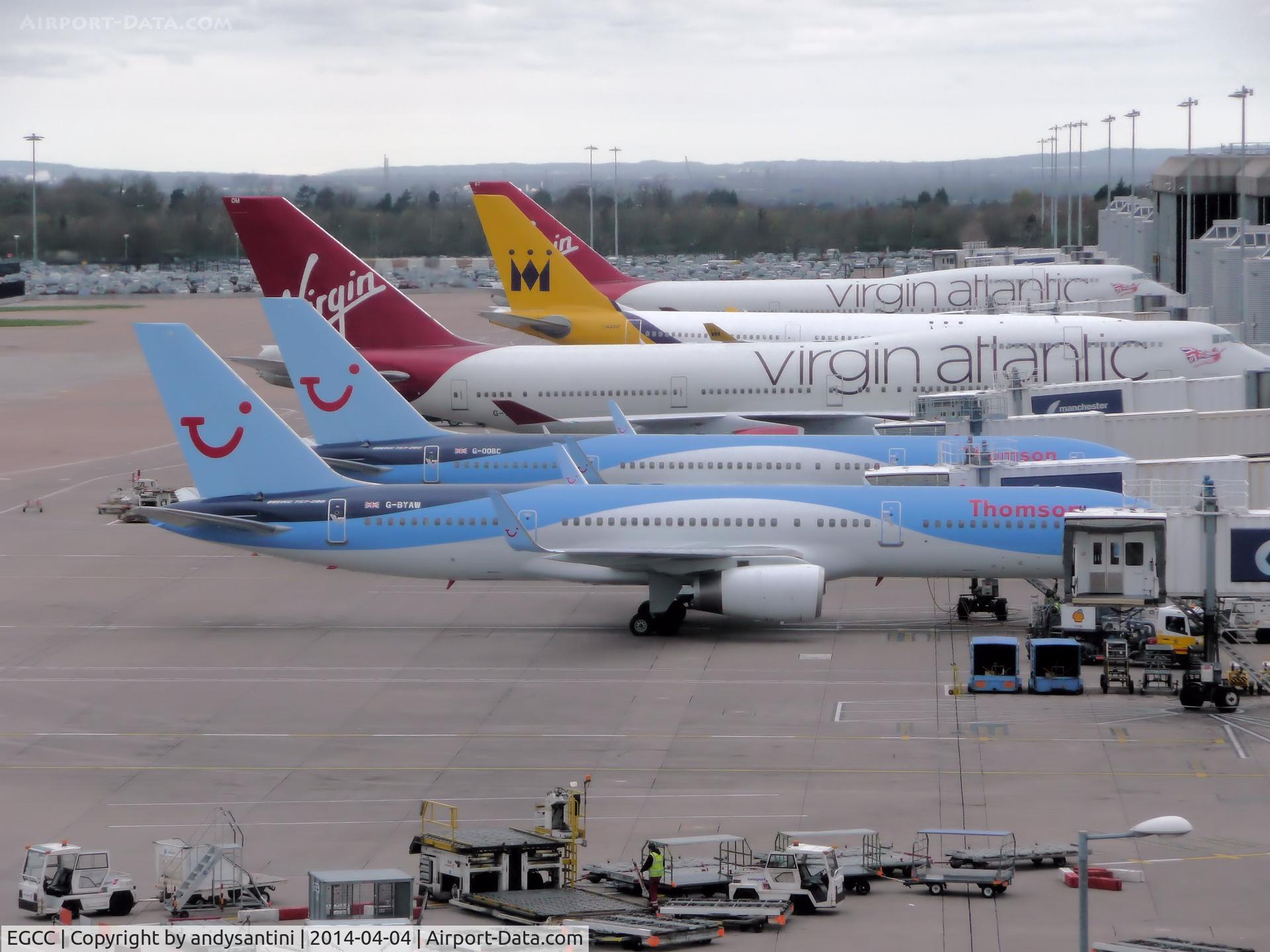 Manchester Airport, Manchester, England United Kingdom (EGCC) - VIR/MON/BAL on there stands/gates on T2 