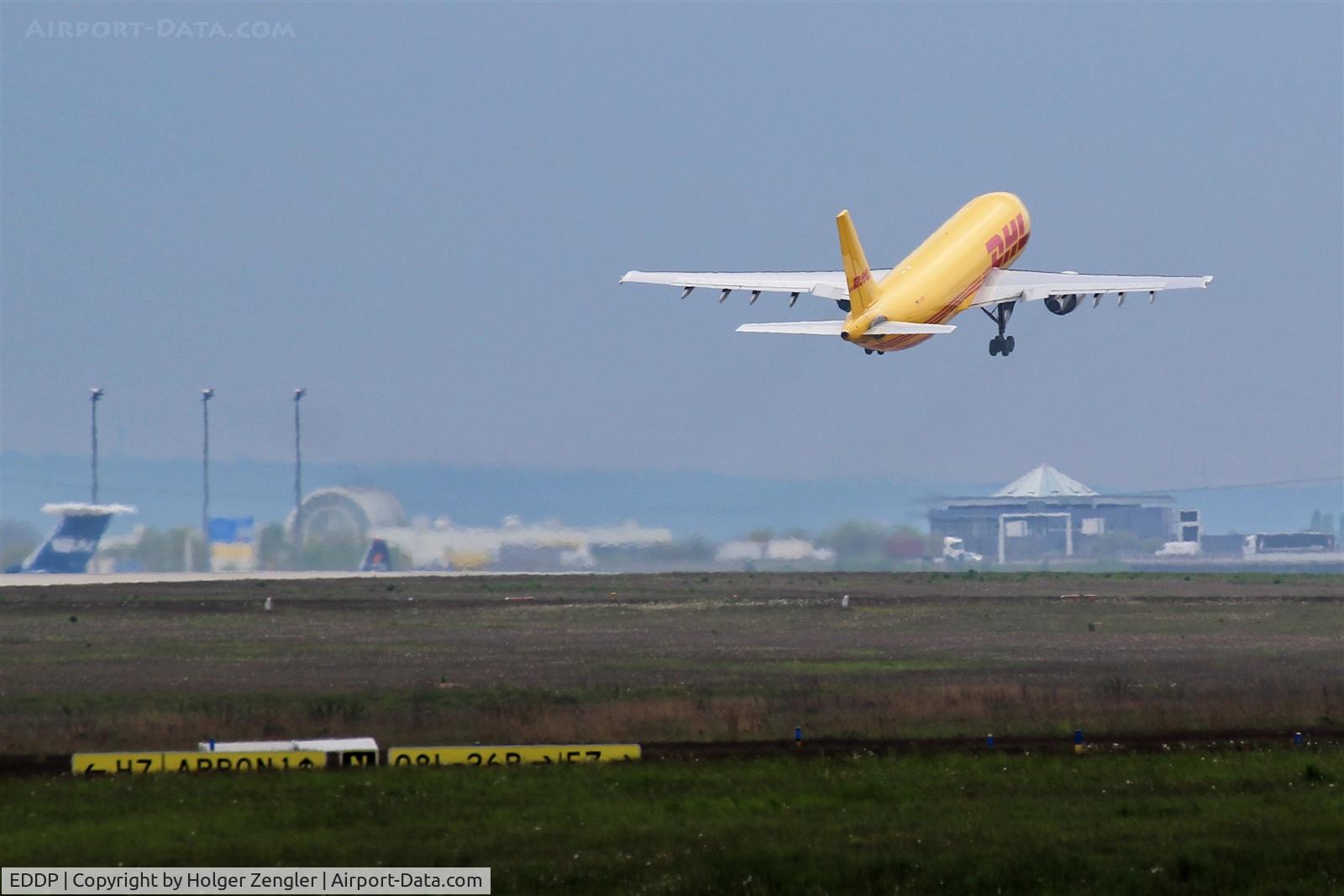 Leipzig/Halle Airport, Leipzig/Halle Germany (EDDP) - Departing freighter is leaving LEJ via rwy 26L...