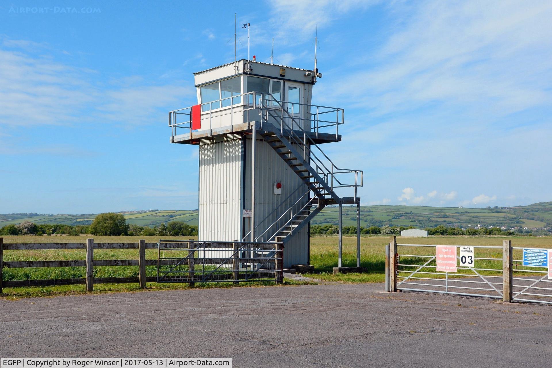 Pembrey Airport, Pembrey, Wales United Kingdom (EGFP) - The airport's control tower.