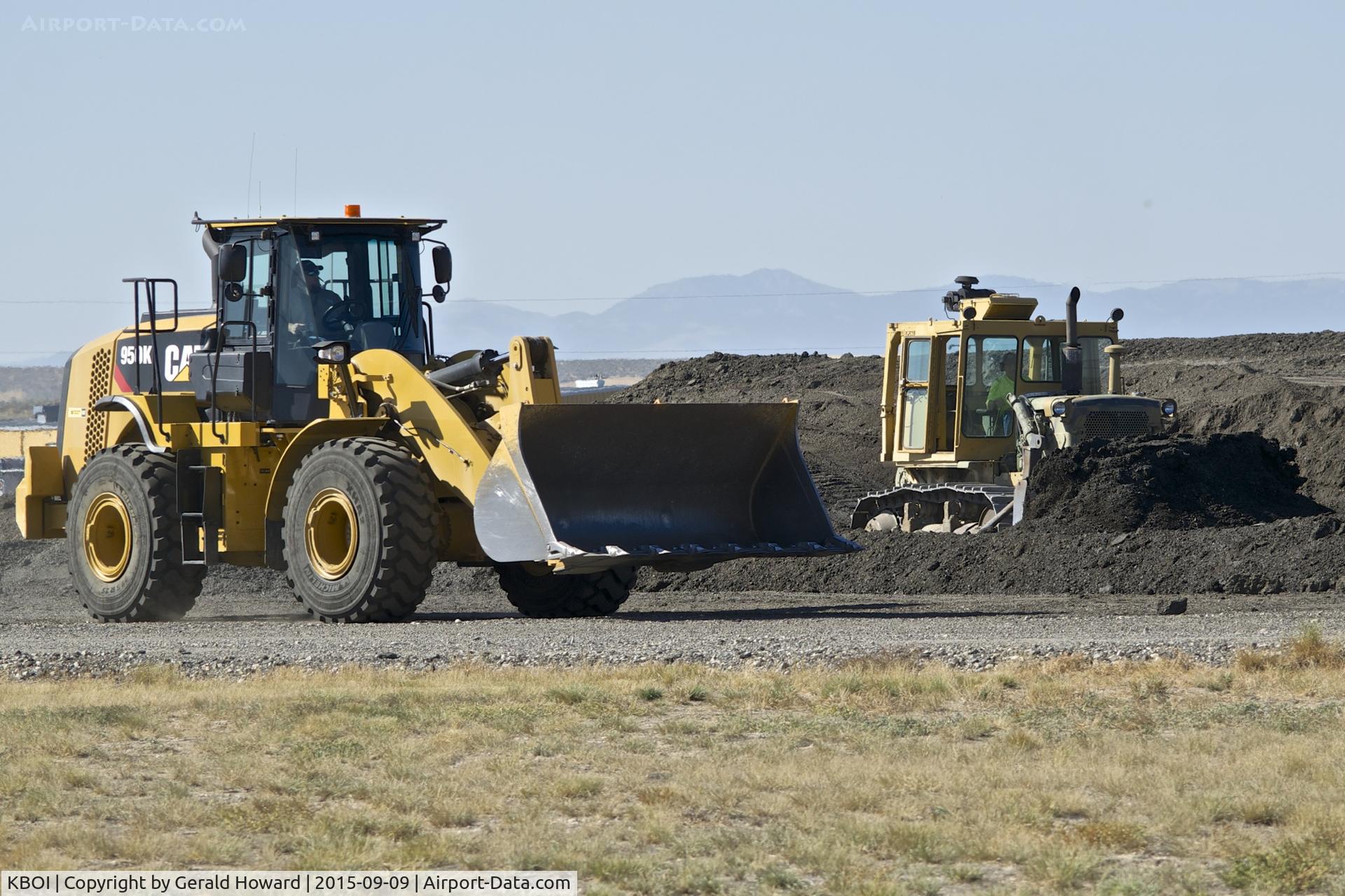 Boise Air Terminal/gowen Fld Airport (BOI) - Rotomill (chewed up taxiways & runways) stored for use on other parts of the airport.
