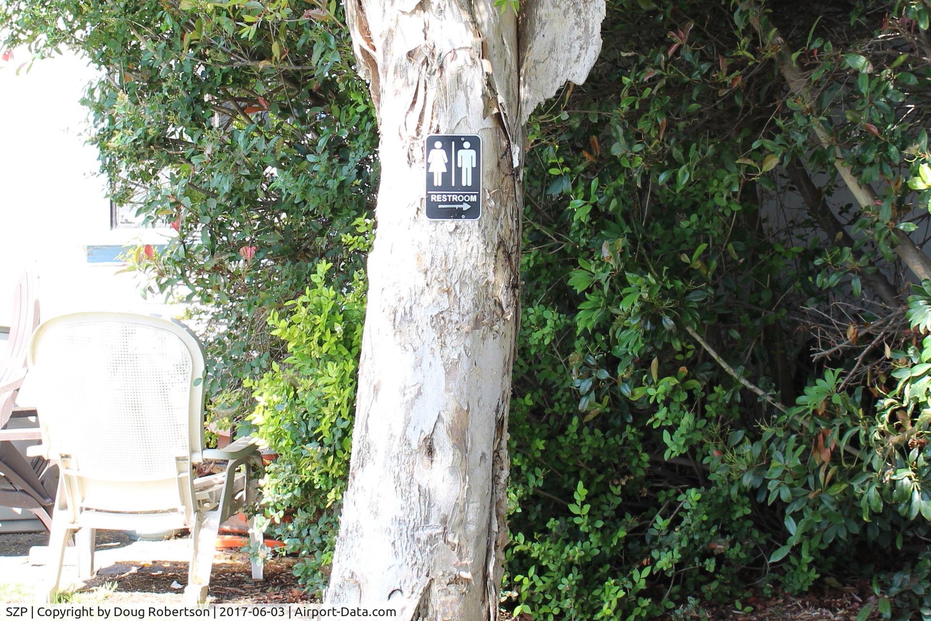 Santa Paula Airport (SZP) - Directions to SZP Restroom behind the Airport Office from their small Airpark adjacent the Aviation Fuel Dock.
