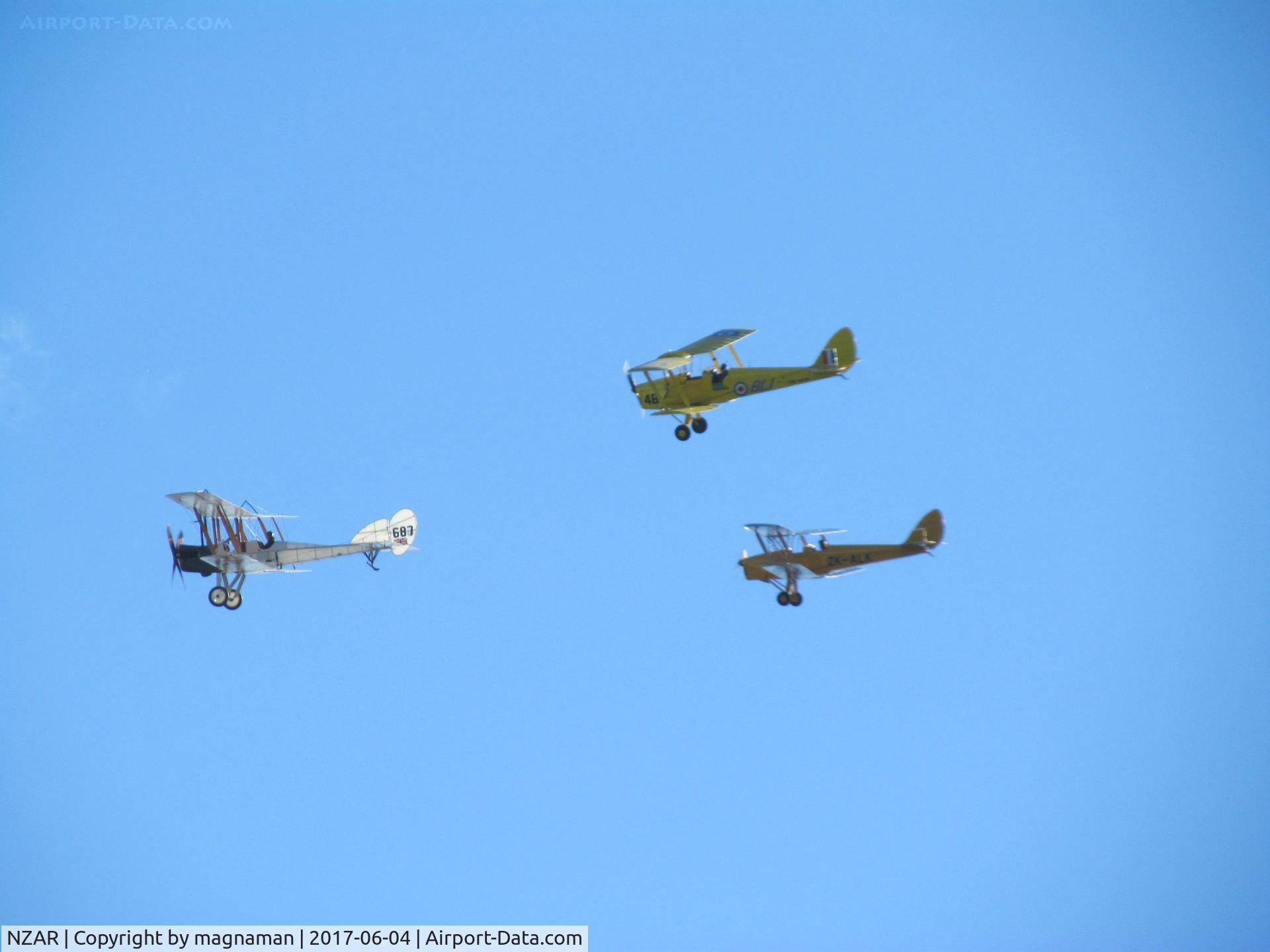 Ardmore Airport, Auckland New Zealand (NZAR) - trio of bi-planes at D Day event