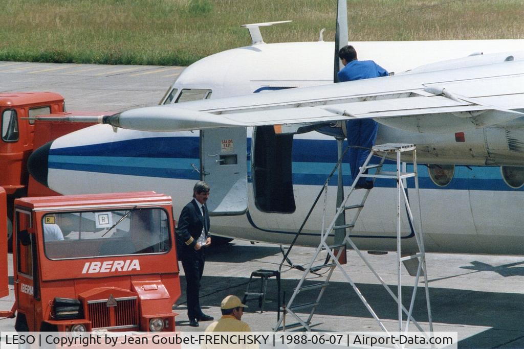 San Sebastián Airport, San Sebastián Spain (LESO) - AVIACO Fokker F27-100 Friendship from and to Madrid Barajas