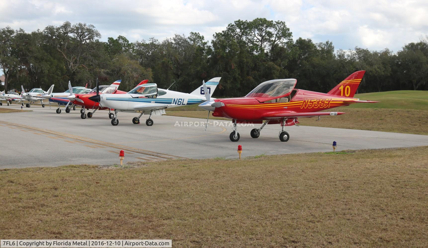 Spruce Creek Airport (7FL6) - Gaggle flight line up