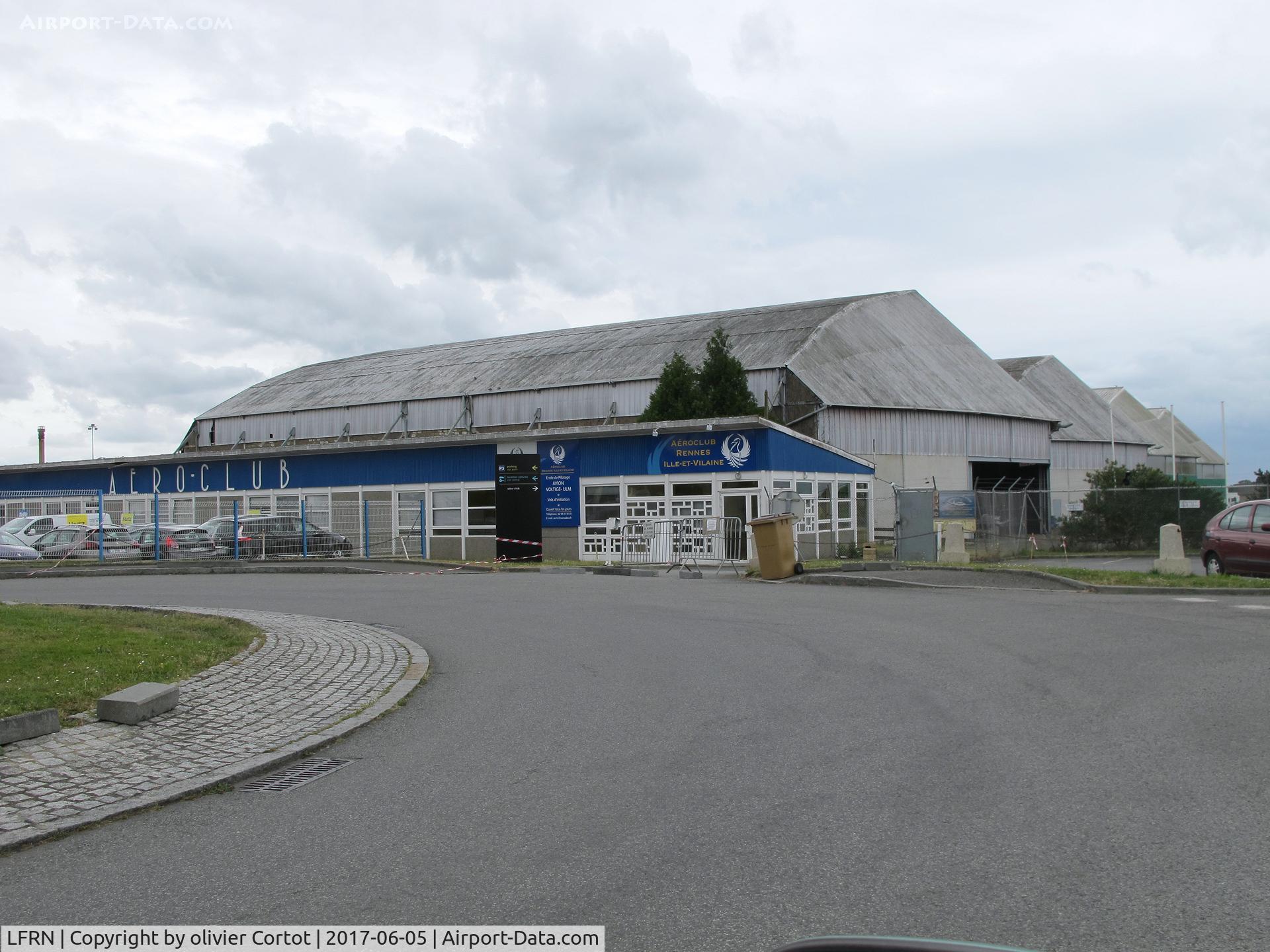 Rennes Airport, Saint-Jacques Airport France (LFRN) - the aeroclub hangars