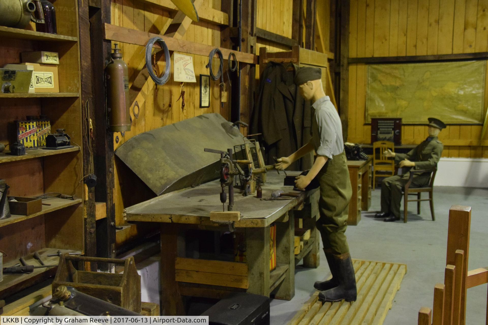 Praha Kbely Airport, Praha Czech Republic (LKKB) - Early aircraft work shop display at the 