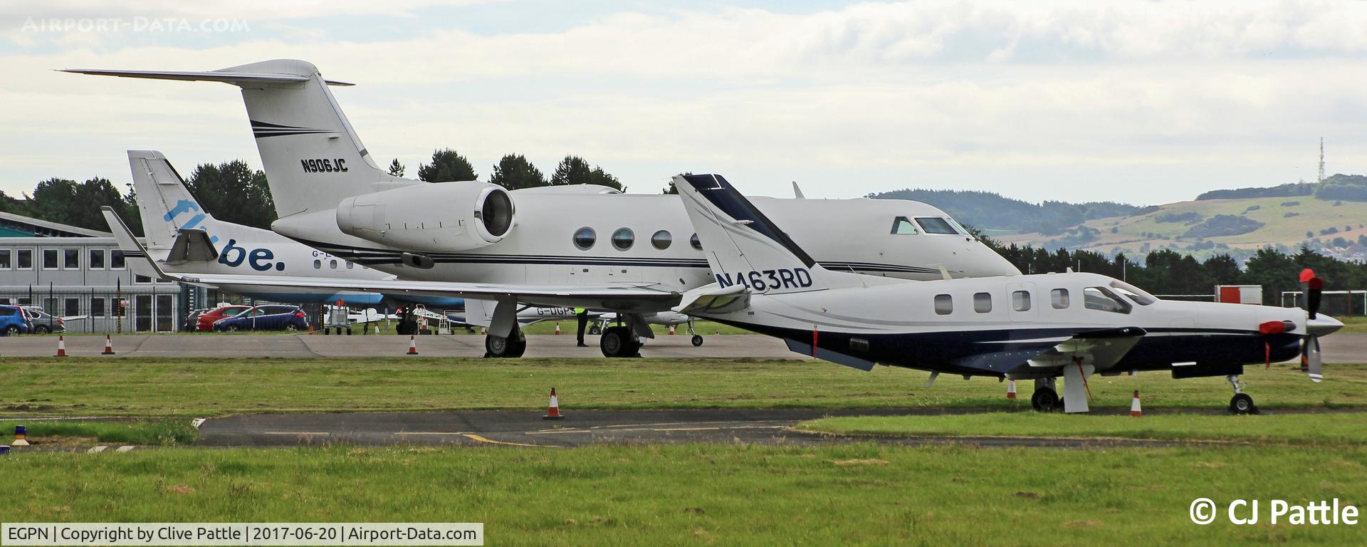 Dundee Airport, Dundee, Scotland United Kingdom (EGPN) - Dundee continues to attract a variety of visiting Bizjets and GA traffic - Apron scene