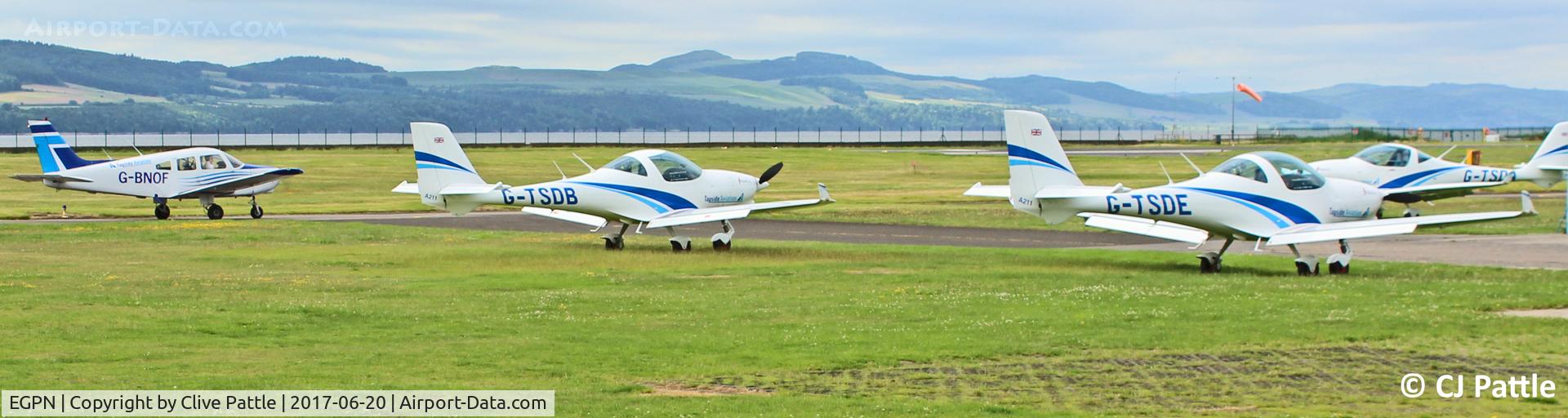 Dundee Airport, Dundee, Scotland United Kingdom (EGPN) - Tayside Aviation line-up at Dundee