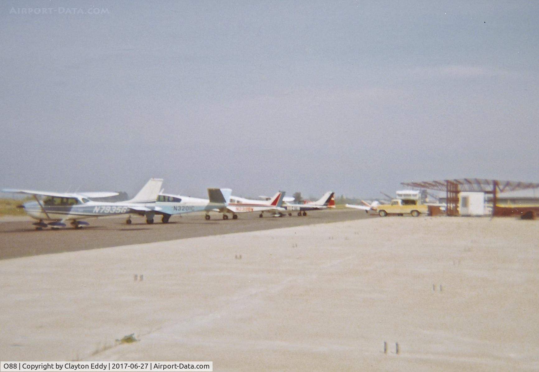 Rio Vista Municipal Airport (O88) - Old Rio Vista Airport California. Hangar being built. 1975?