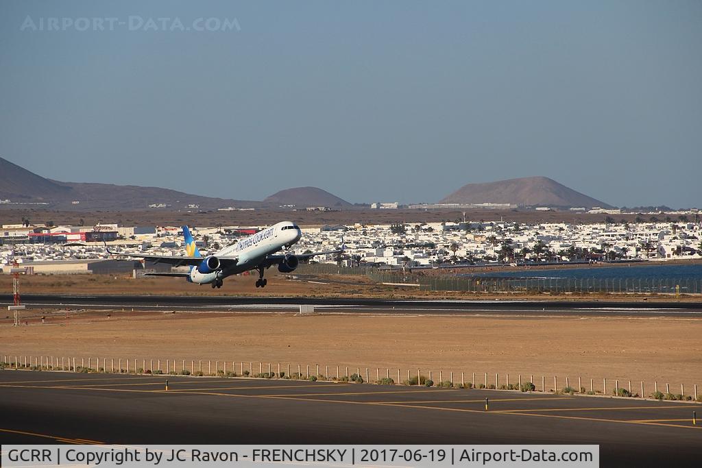 Arrecife Airport (Lanzarote Airport), Arrecife Spain (GCRR) - Thomas Cook take off
