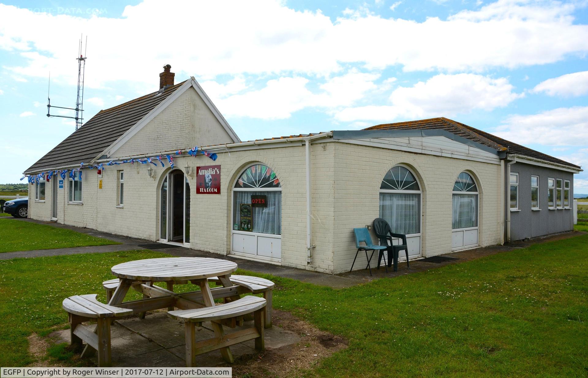 Pembrey Airport, Pembrey, Wales United Kingdom (EGFP) - Flight office and Amelias Tearoom.