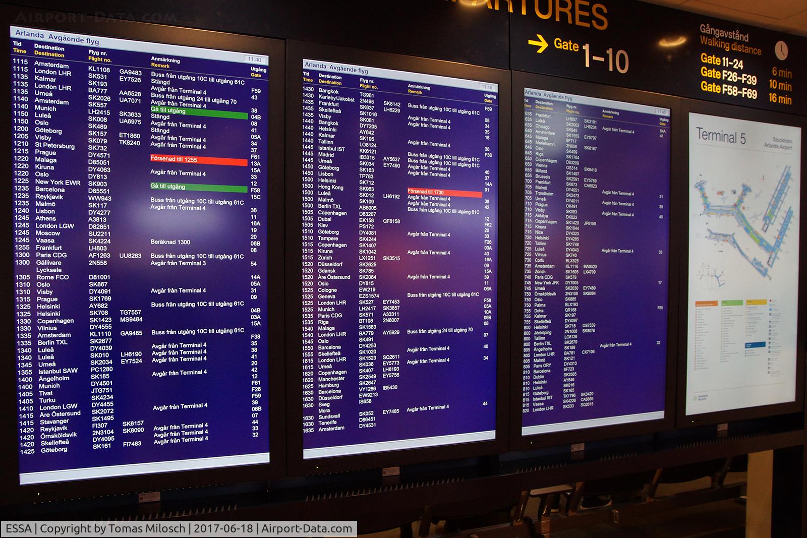 Stockholm-Arlanda Airport, Stockholm Sweden (ESSA) - Departures this Sunday...