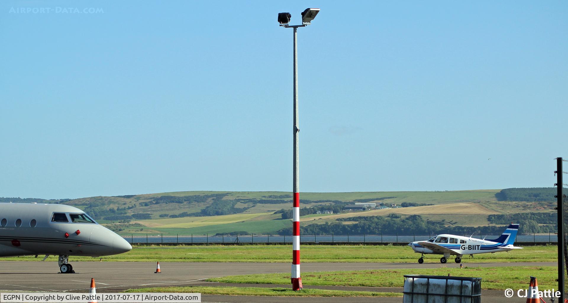 Dundee Airport, Dundee, Scotland United Kingdom (EGPN) - Apron view at Dundee