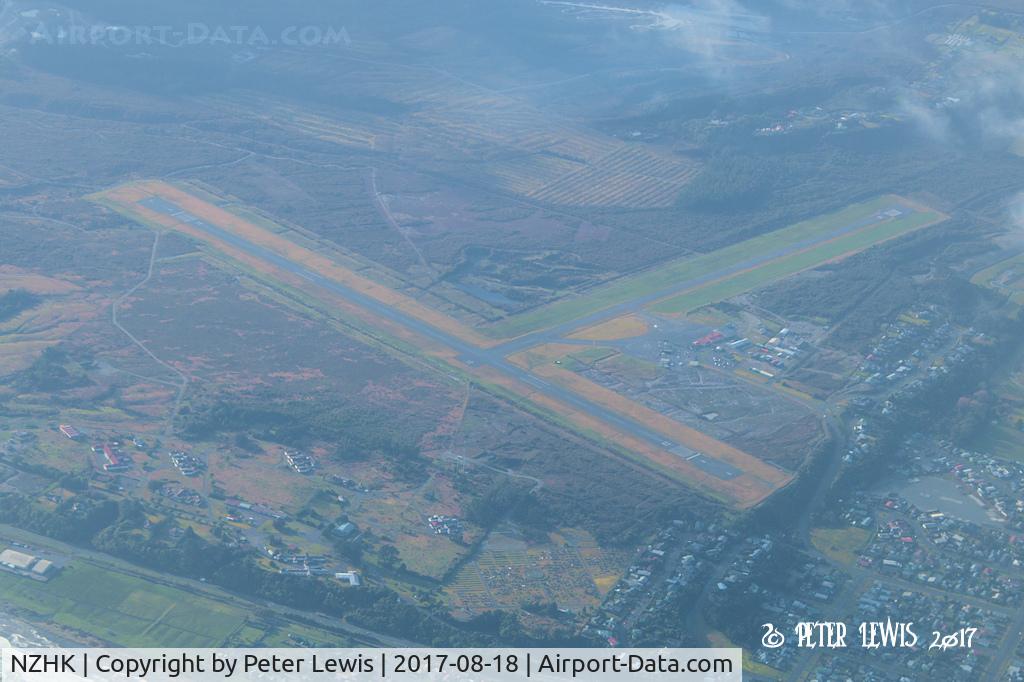 Hokitika Aerodrome Airport, Hokitika New Zealand (NZHK) - NZHK from the overhead