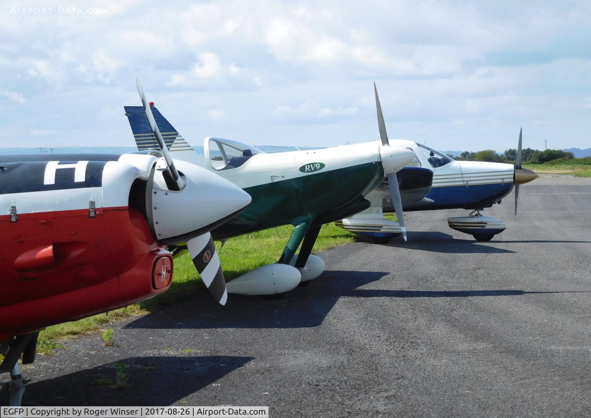 Pembrey Airport, Pembrey, Wales United Kingdom (EGFP) - Visiting aircraft at the airport.