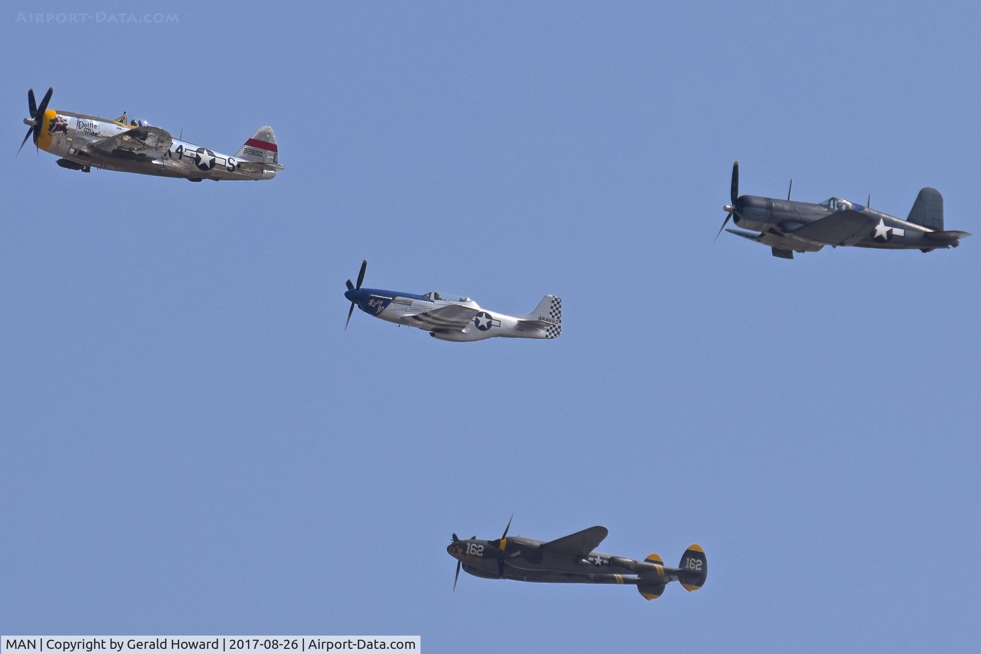 Nampa Municipal Airport (MAN) - Flight of warbirds over Nampa.
