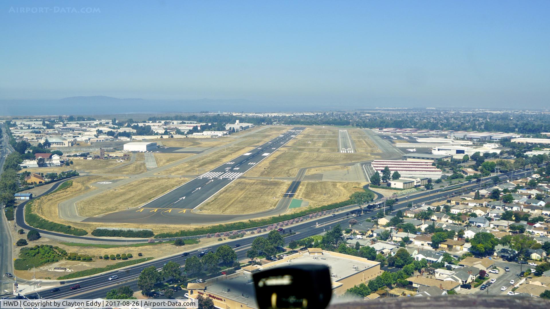 Hayward Executive Airport (HWD) - On final to Hayward Airport. 2017.