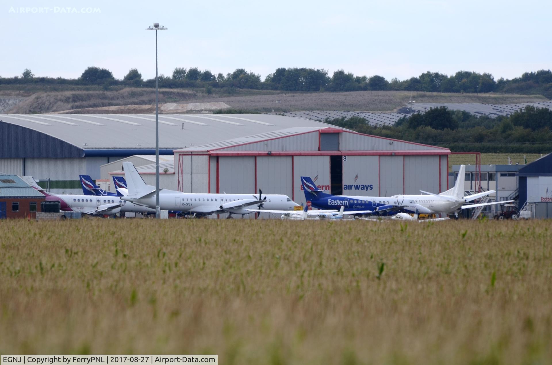 Humberside Airport, Kingston upon Hull, England United Kingdom (EGNJ) - Humberside Airport, UK. Eastern Airways maintenance base.