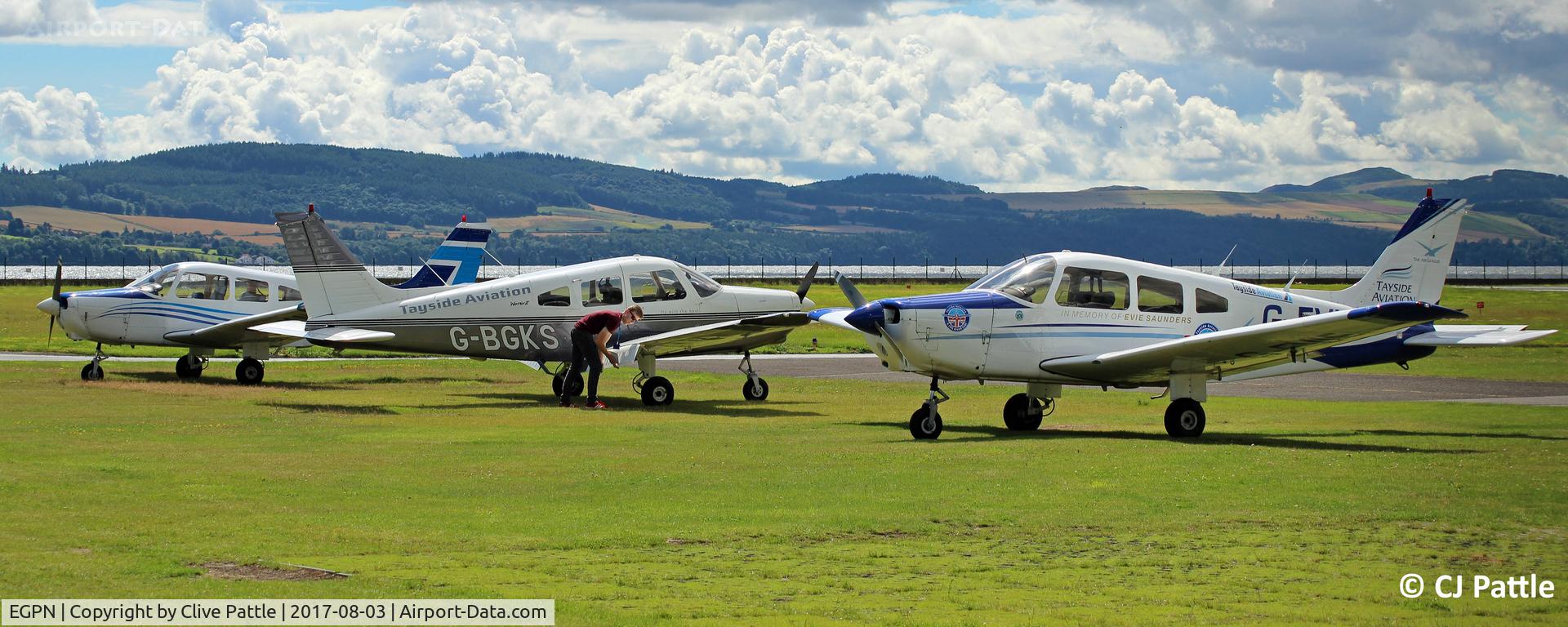 Dundee Airport, Dundee, Scotland United Kingdom (EGPN) - GA line-up at Dundee