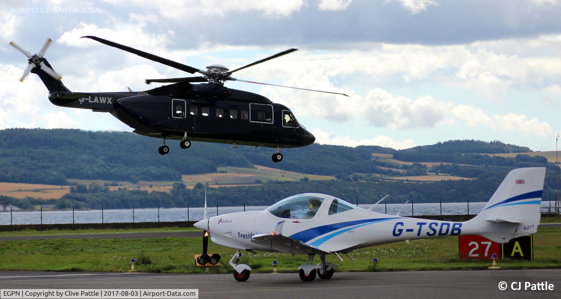 Dundee Airport, Dundee, Scotland United Kingdom (EGPN) - Airport action at Dundee