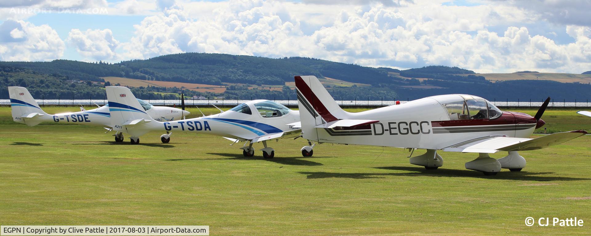 Dundee Airport, Dundee, Scotland United Kingdom (EGPN) - GA aircraft park at Dundee