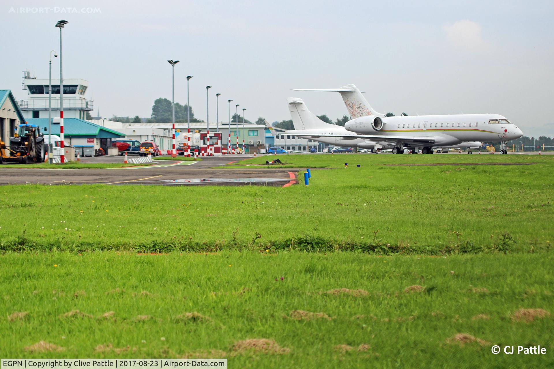 Dundee Airport, Dundee, Scotland United Kingdom (EGPN) - Apron view Dundee