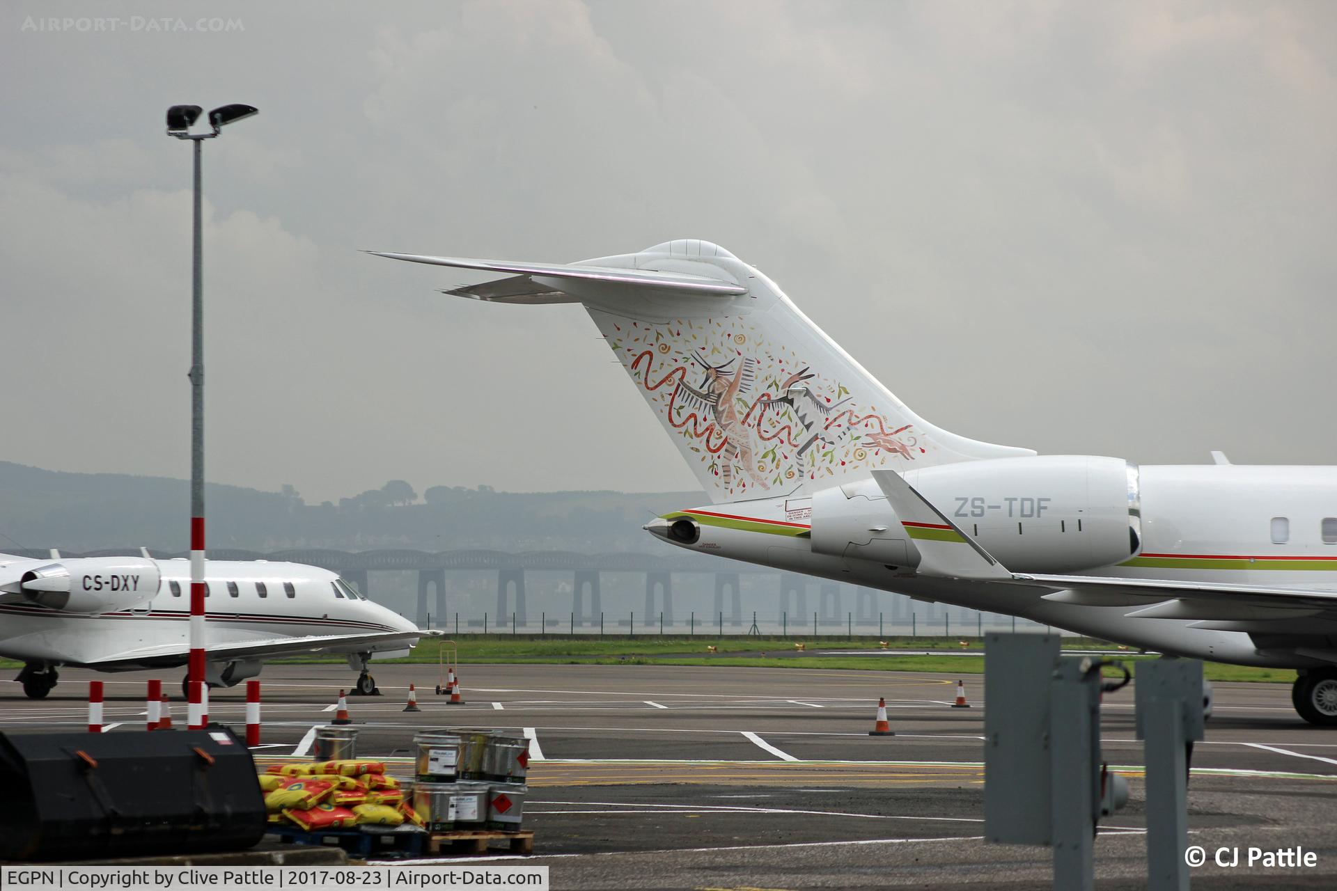 Dundee Airport, Dundee, Scotland United Kingdom (EGPN) - Apron view Dundee