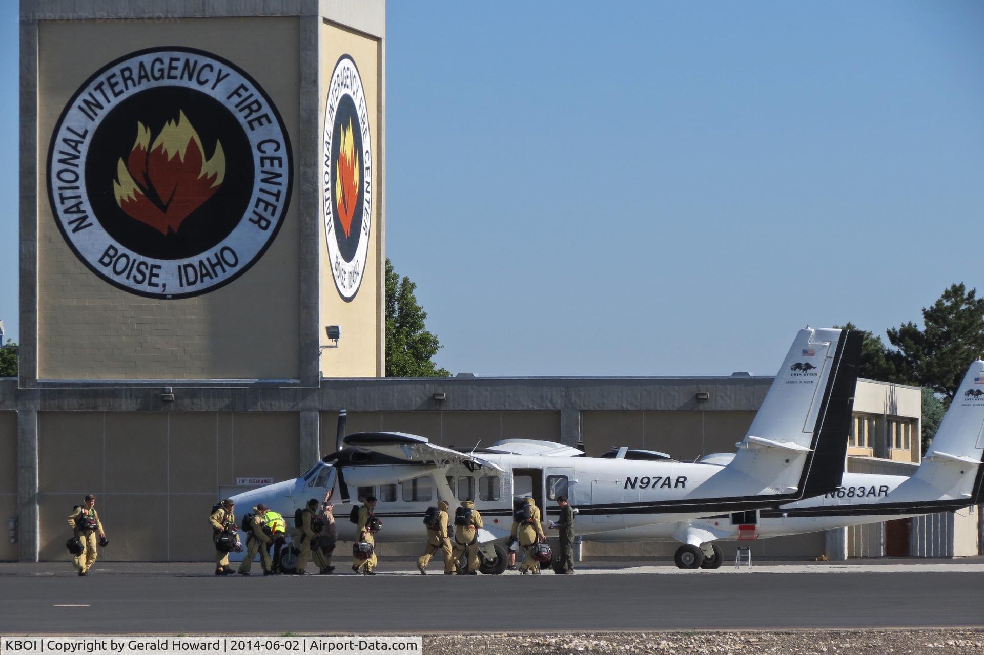 Boise Air Terminal/gowen Fld Airport (BOI) - Smoke jumpers loading up on the NIFC ramp.