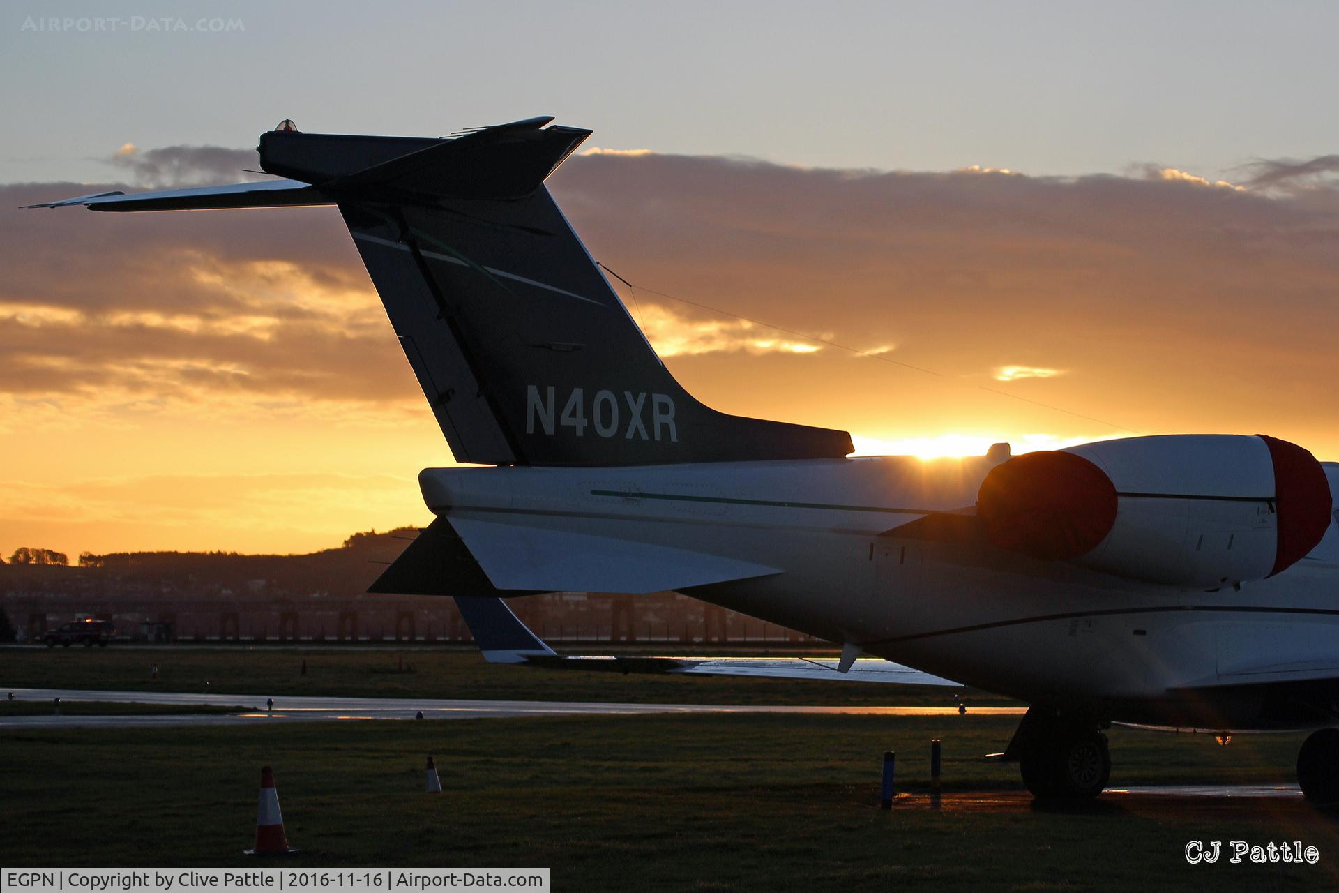 Dundee Airport, Dundee, Scotland United Kingdom (EGPN) - Early November apron view