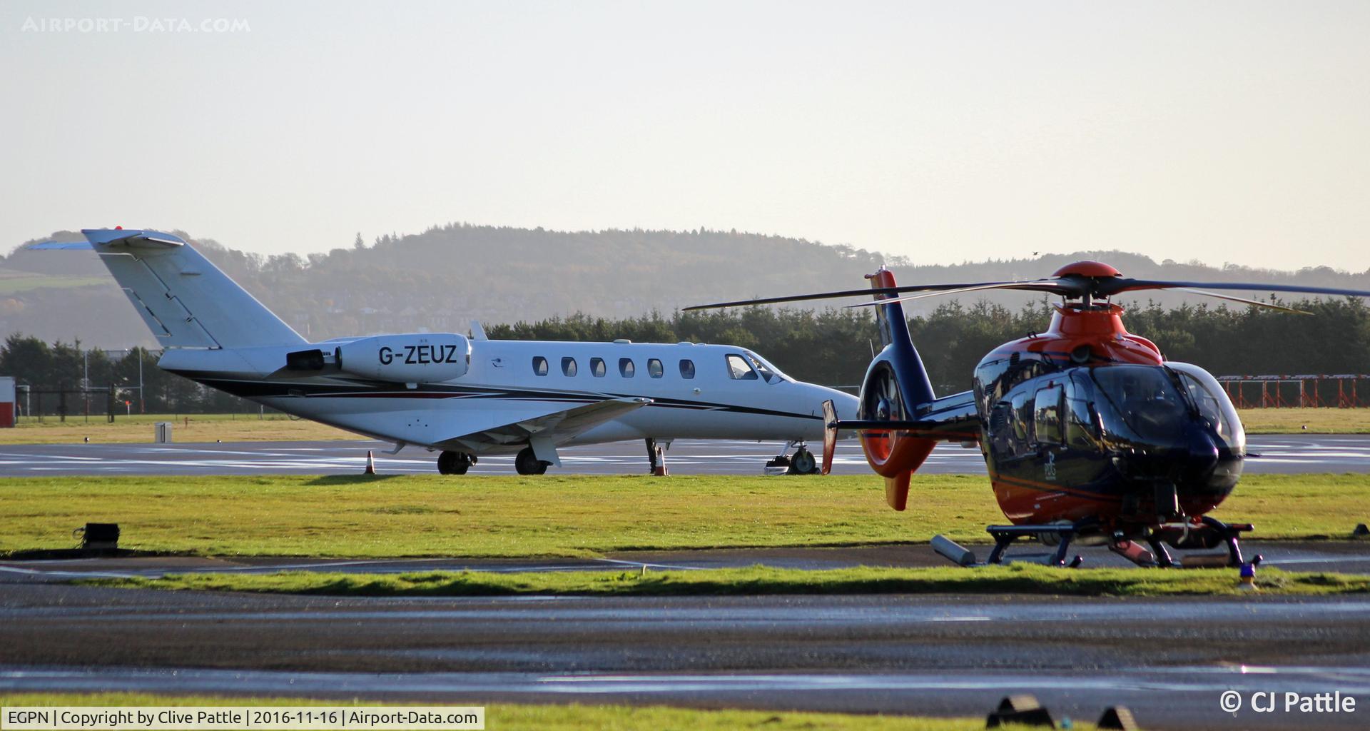 Dundee Airport, Dundee, Scotland United Kingdom (EGPN) - Frosty morning on the apron at Dundee
