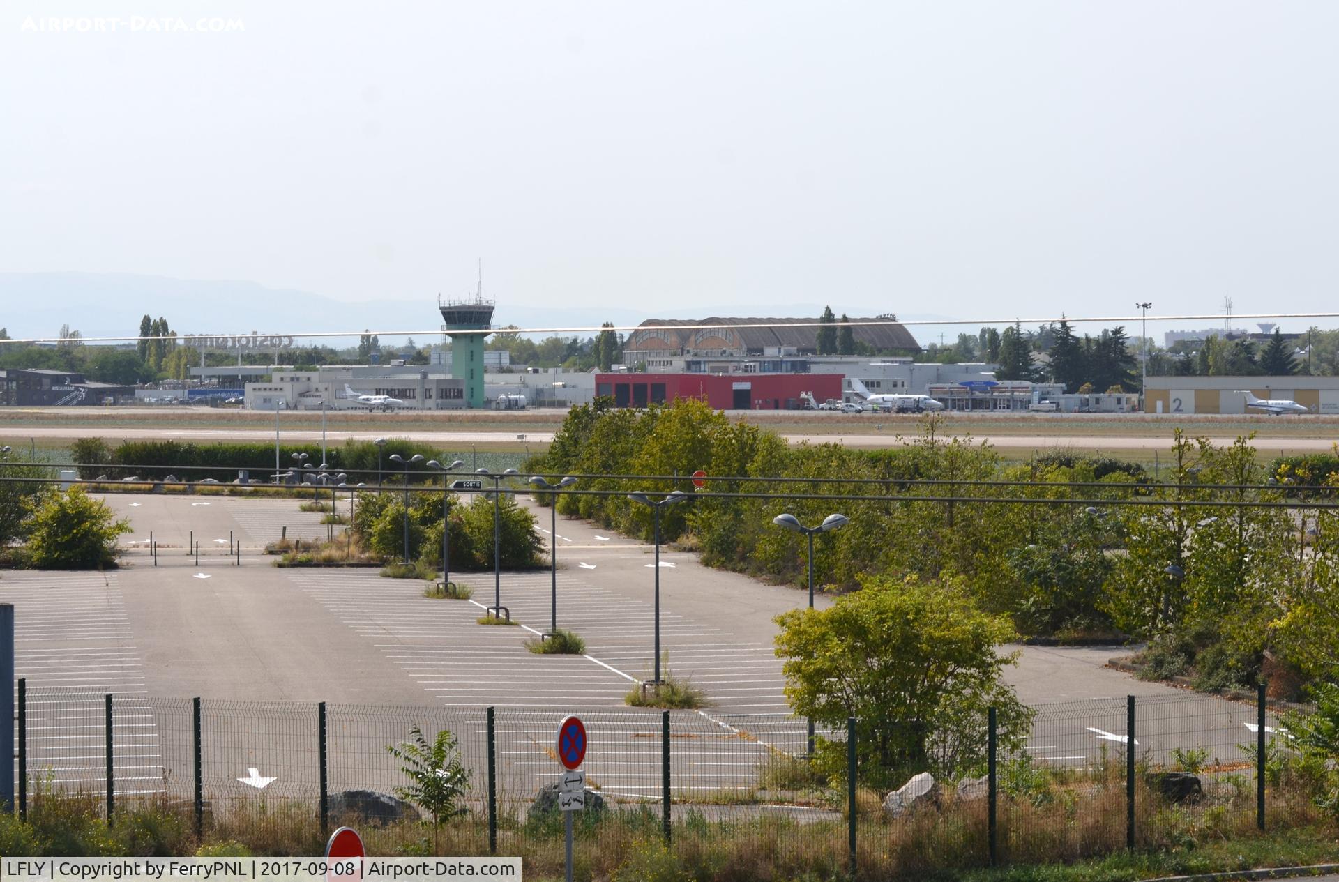 Lyon Bron Airport, Lyon France (LFLY) - Lyon Bron airport seen from the trade fair site.