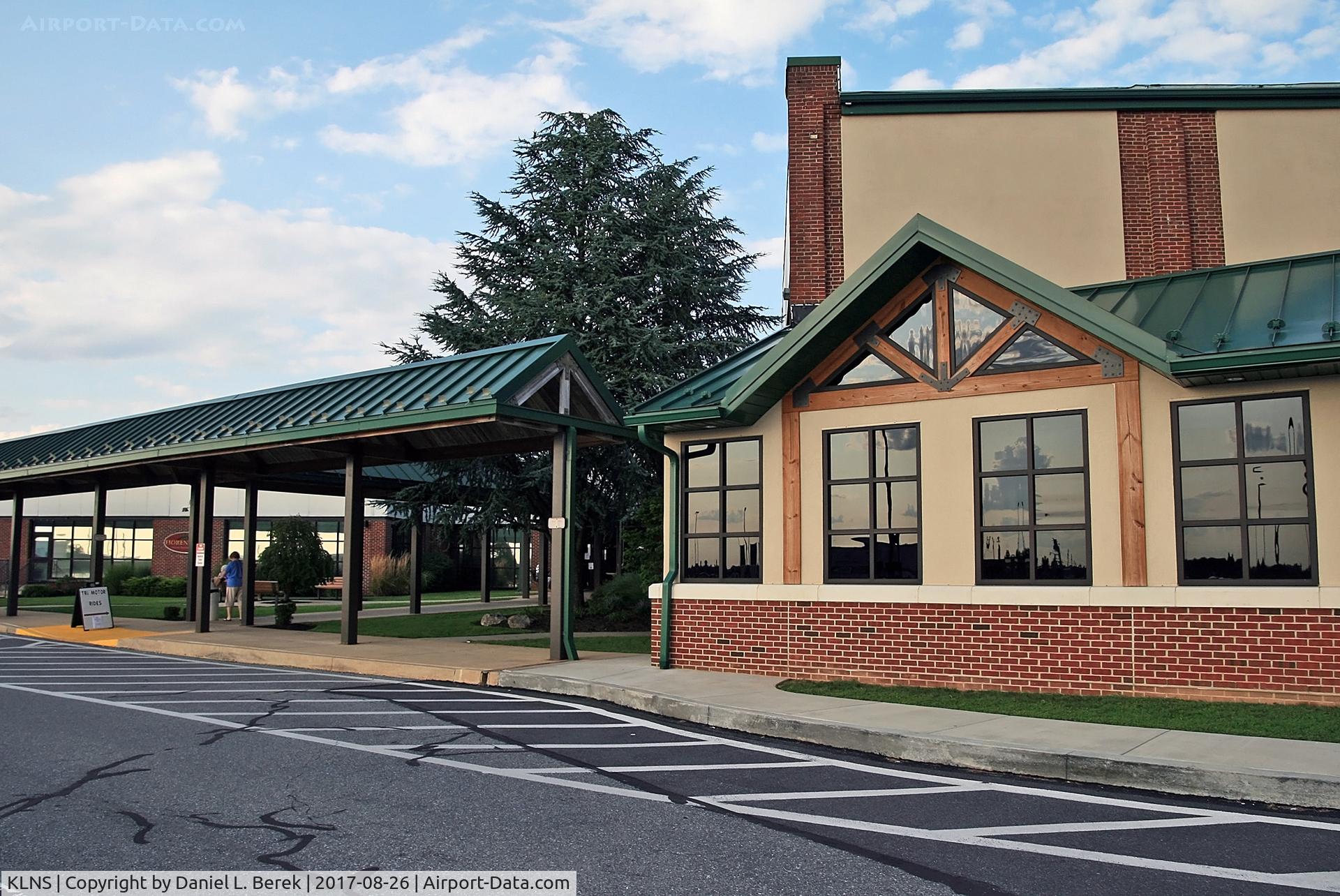 Lancaster Airport (LNS) - Curbside view of passenger terminal