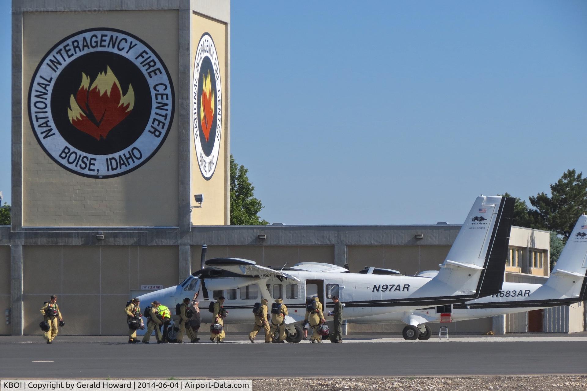 Boise Air Terminal/gowen Fld Airport (BOI) - Smoke jumpers loading up for a mission.
