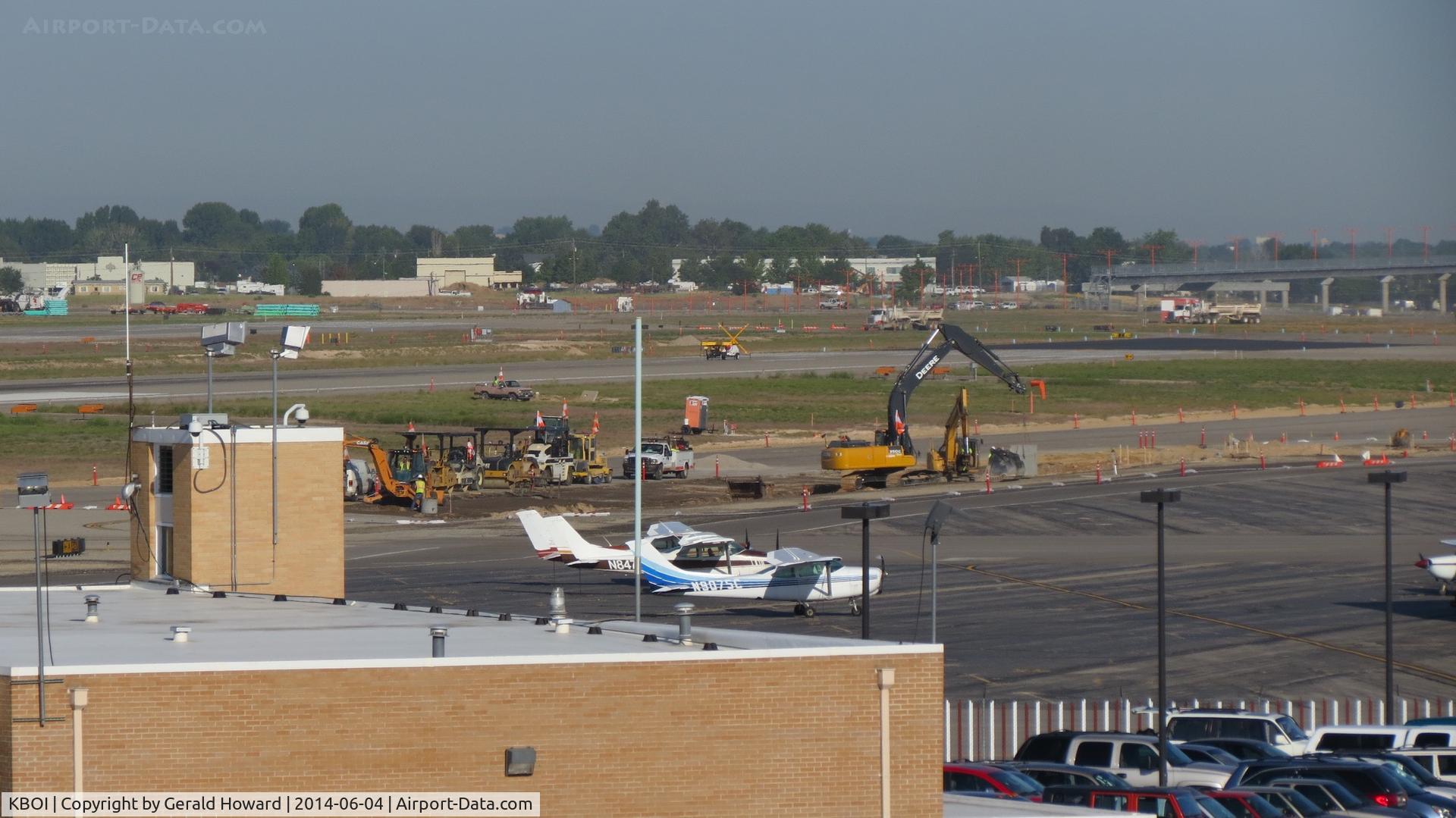 Boise Air Terminal/gowen Fld Airport (BOI) - Some construction going on for Taxiway Alpha and RWY 10L.