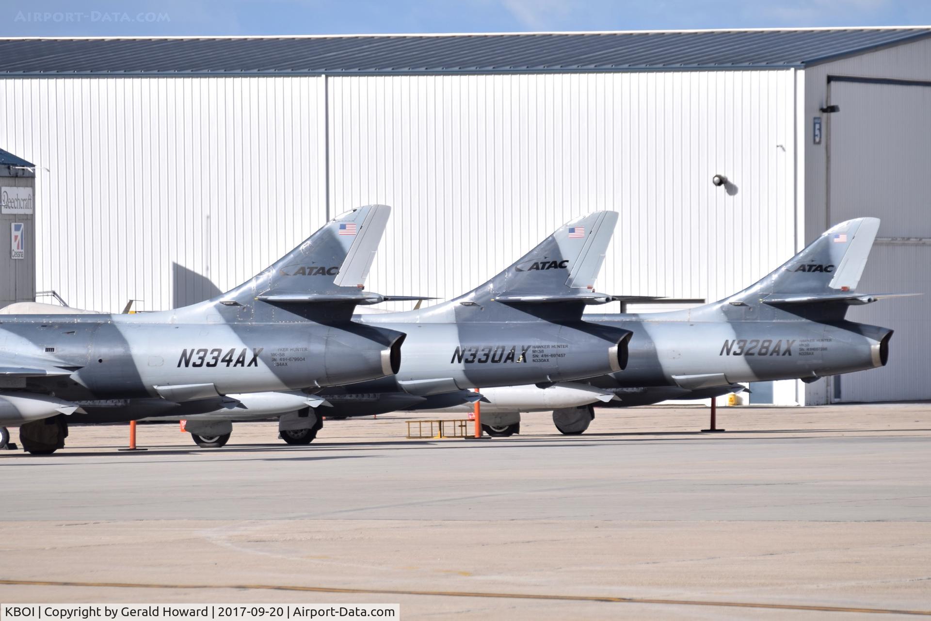 Boise Air Terminal/gowen Fld Airport (BOI) - MK-58 Hawker Hunters from Airborne Tactical Advantage Co. of Newport news, VA.