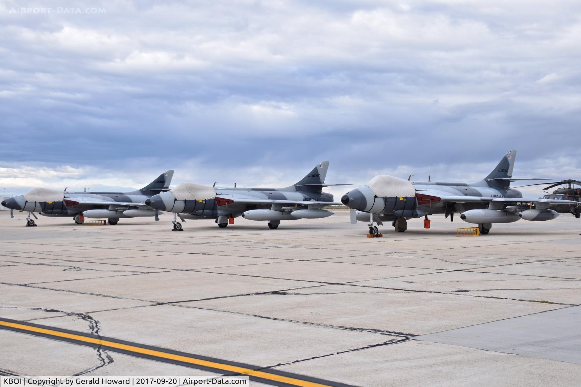 Boise Air Terminal/gowen Fld Airport (BOI) - MK-58 Hawker Hunters from Airborne Tactical Advantage Co. of Newport news, VA.