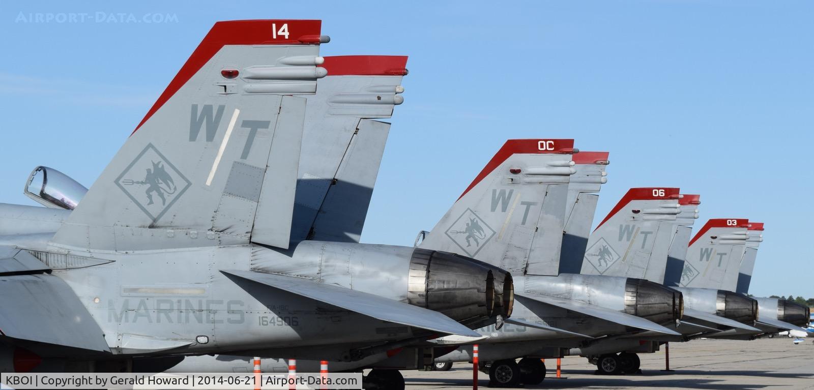 Boise Air Terminal/gowen Fld Airport (BOI) - Four F/A-18Cs from VMFA-232 
