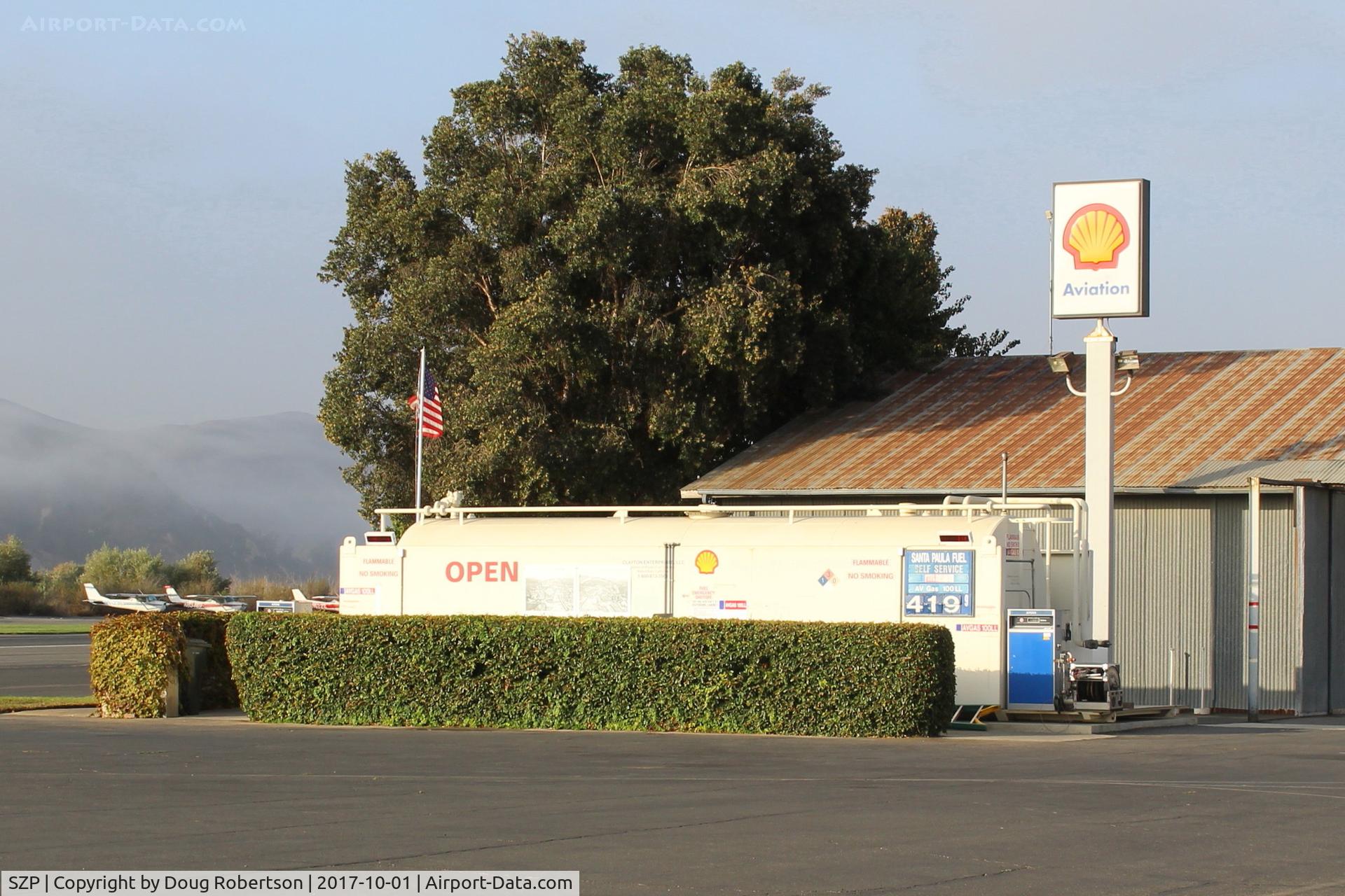 Santa Paula Airport (SZP) - Santa Paula Self-Serve SHELL 100LL, no price change