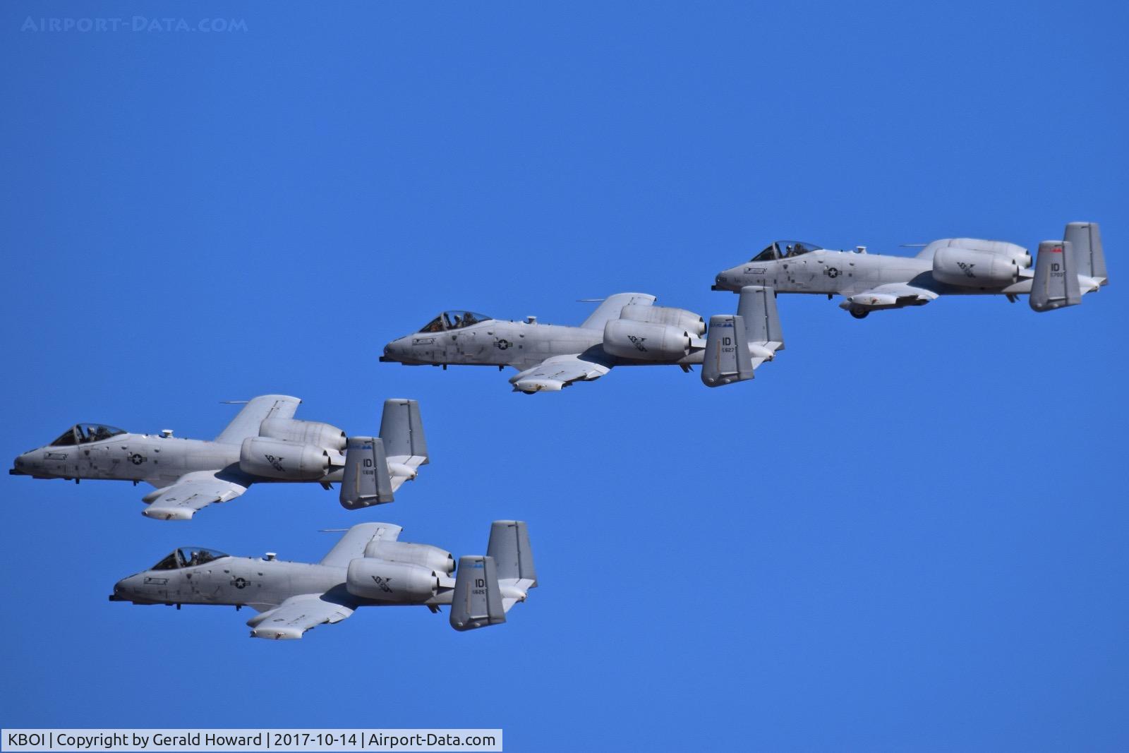 Boise Air Terminal/gowen Fld Airport (BOI) - A-10s from the 190th Fighter Sq., 124th Fighter Wing, Idaho ANG flying during the Gowen Field Airshow.