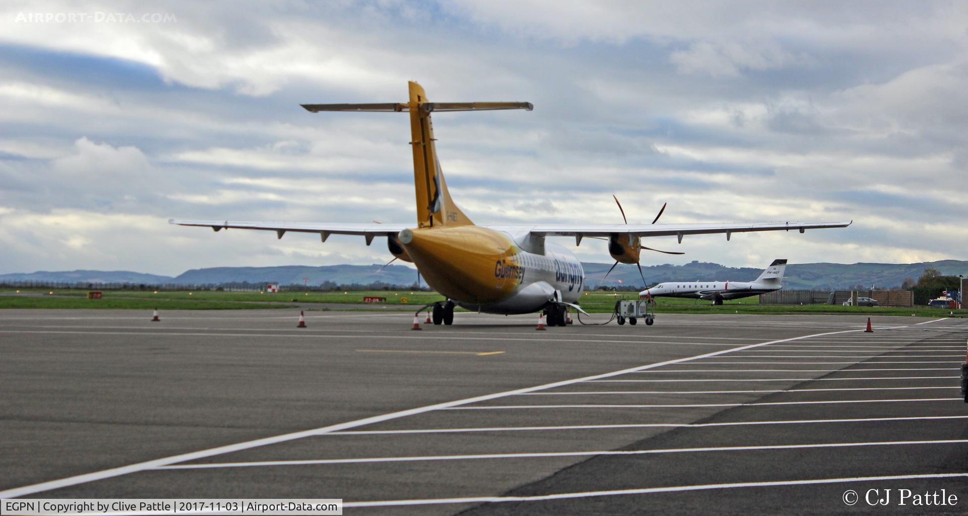 Dundee Airport, Dundee, Scotland United Kingdom (EGPN) - Dundee apron scene - looking west