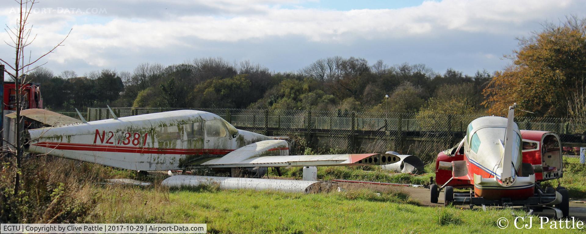 Dunkeswell Aerodrome Airport, Honiton, England United Kingdom (EGTU) - Scrapyard area at Dunkeswell, includes L-R N23181, TC-NLB and G-BPRV.