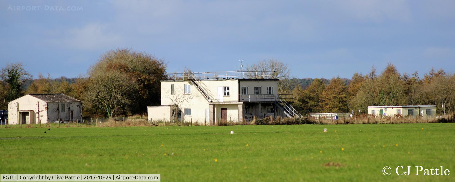 Dunkeswell Aerodrome Airport, Honiton, England United Kingdom (EGTU) - WW2 Tower (disused for atc purposes) and ancillary buildings at Dunkeswell