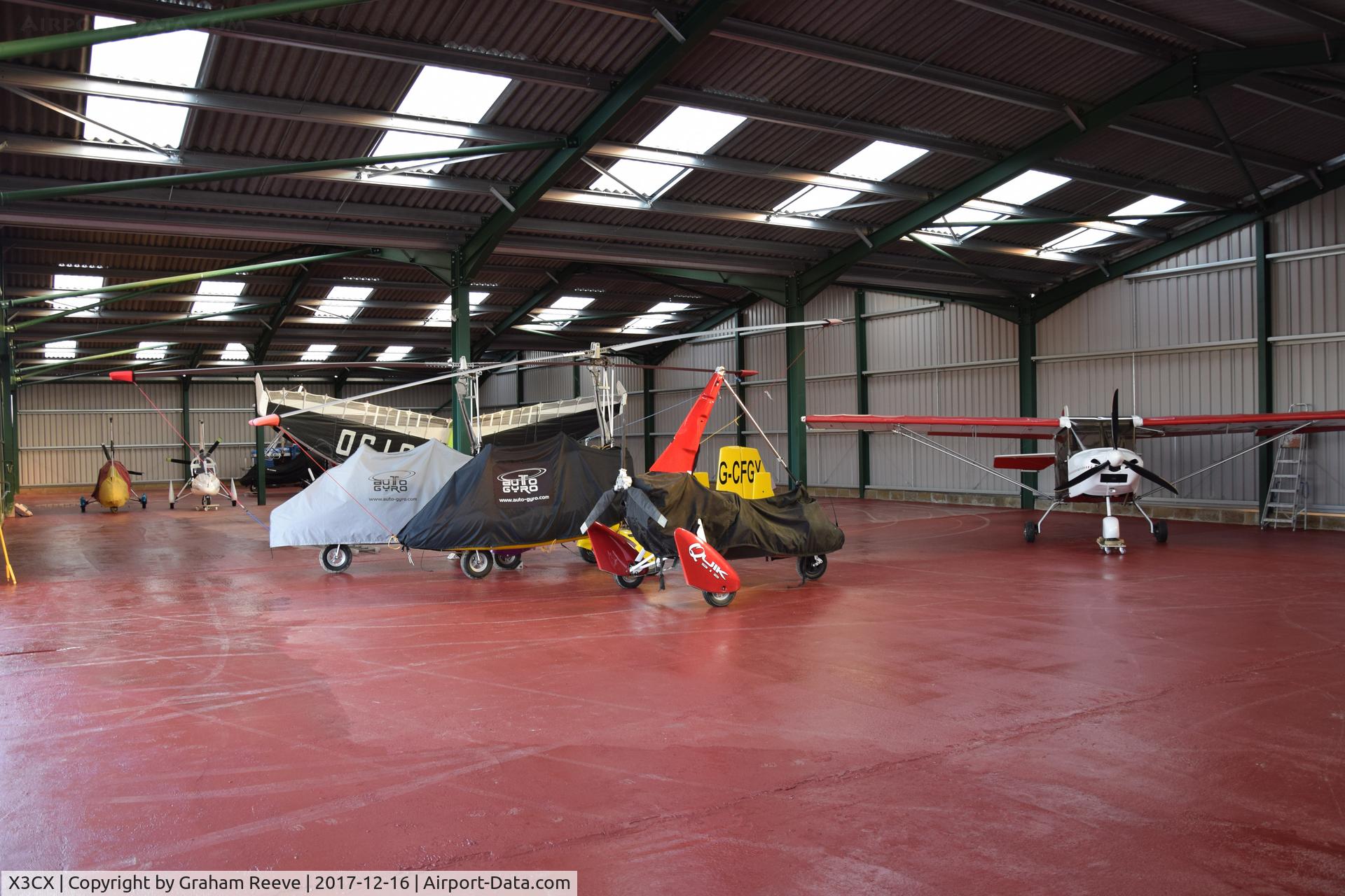 X3CX Airport - In side the new hangar at Northrepps.
