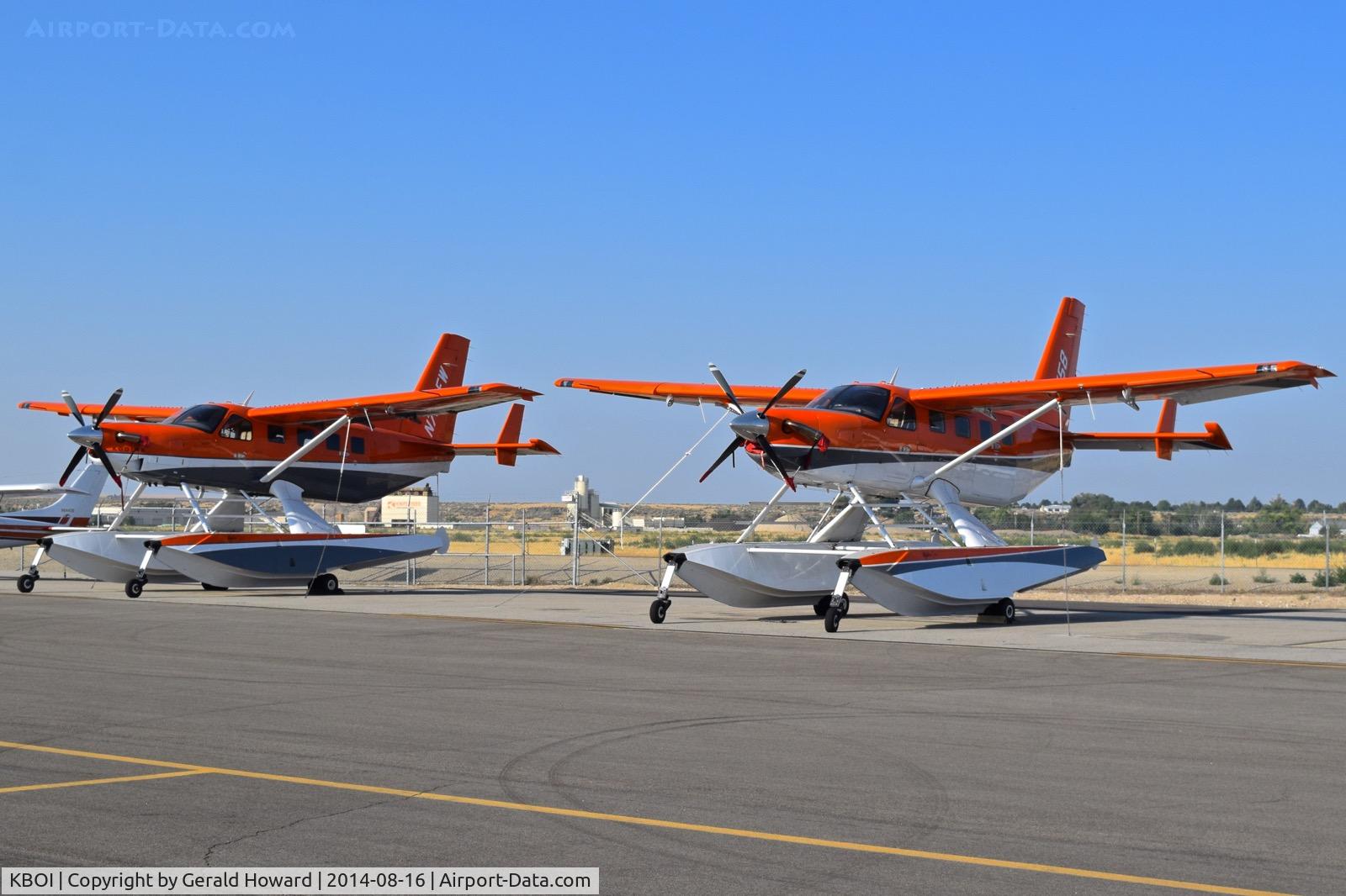 Boise Air Terminal/gowen Fld Airport (BOI) - Two Quest Kodiak 100s belonging to the Fish & Wildlife Service, U.S. Dept. of the Interior parked for maintenance.