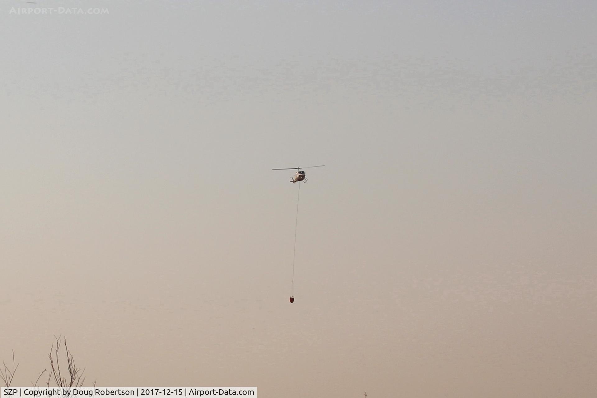 Santa Paula Airport (SZP) - Another returning Firebomber after dumping load of Phos-Chek retardant on the Thomas Fire.