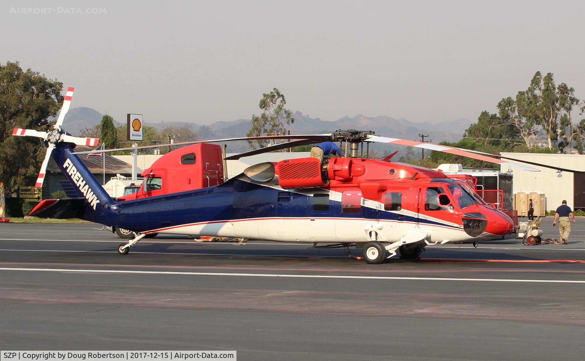 Santa Paula Airport (SZP) - N2FH 1986 Sikorsky S70C THUNDERHAWK FIREHAWK, 2 GE T700-GE-401 Turboshafts 1,690 SHp each, Restricted forest