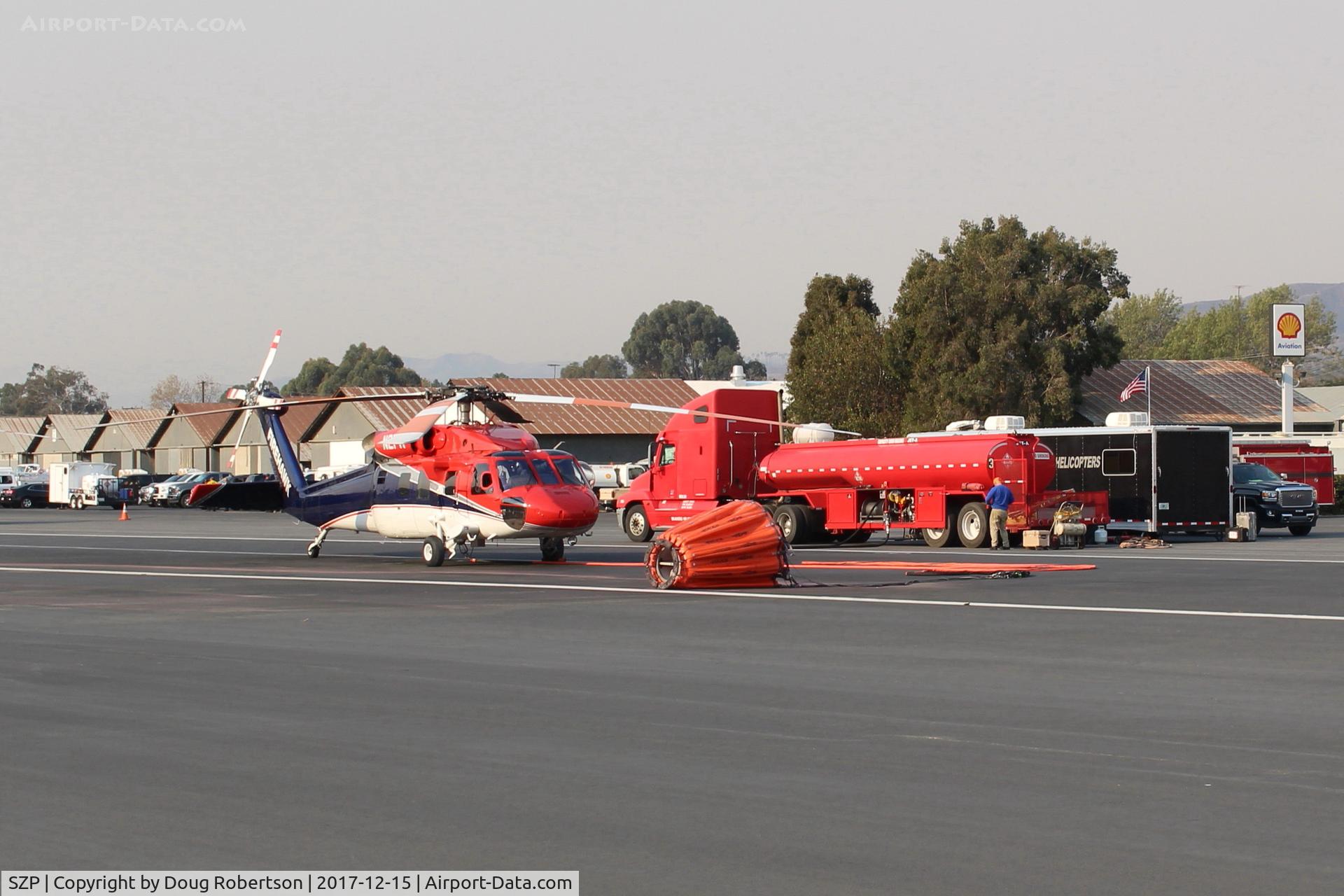 Santa Paula Airport (SZP) - N2FH 1986 Sikorsky S70C THUNDERHAWK FIREHAWK, 2 1,690 HP GE T700-GE-401 Turboshafts, Restricted forest