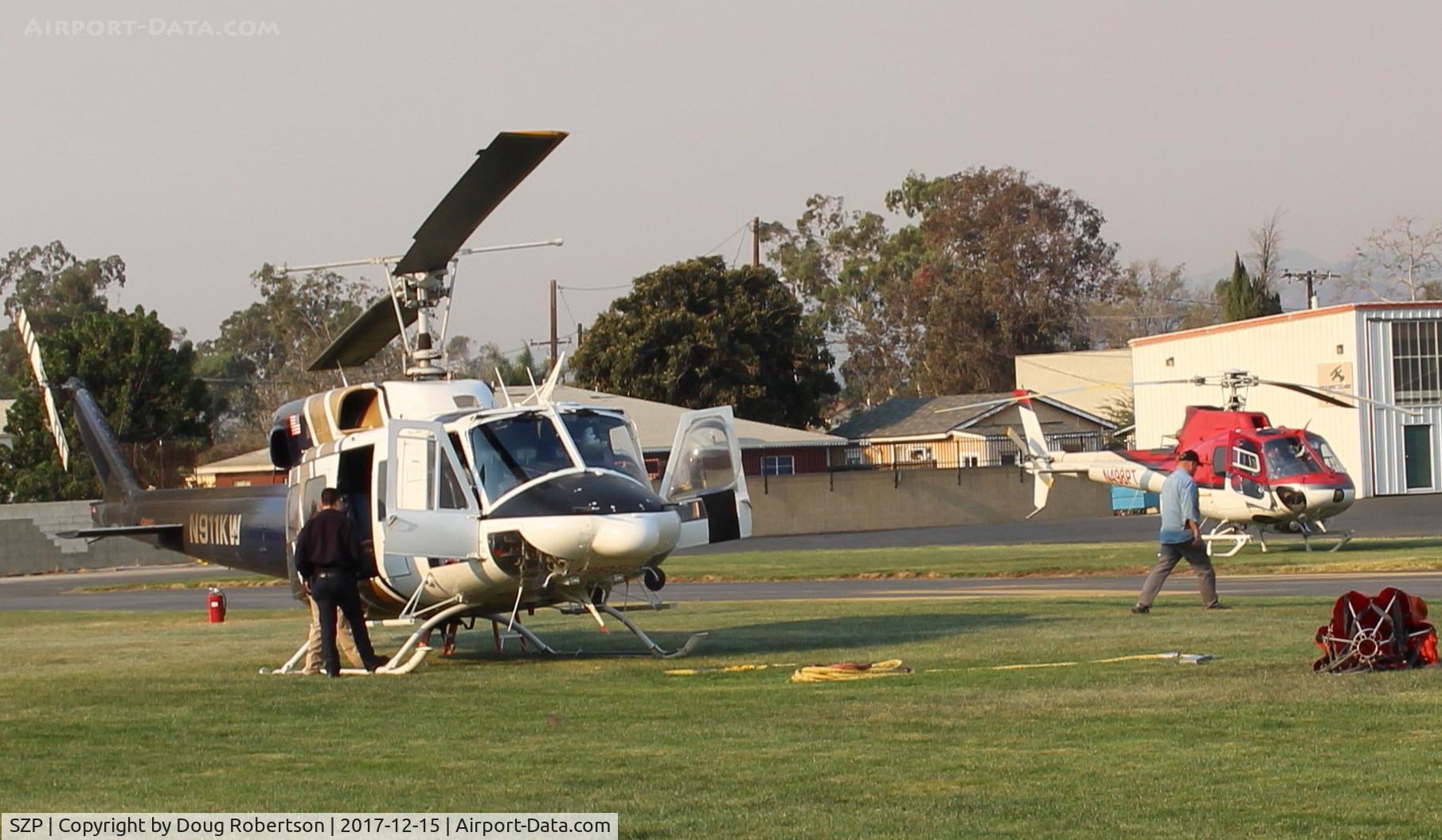 Santa Paula Airport (SZP) - Two firebombers at SZP between sorties at the Thomas Fire
