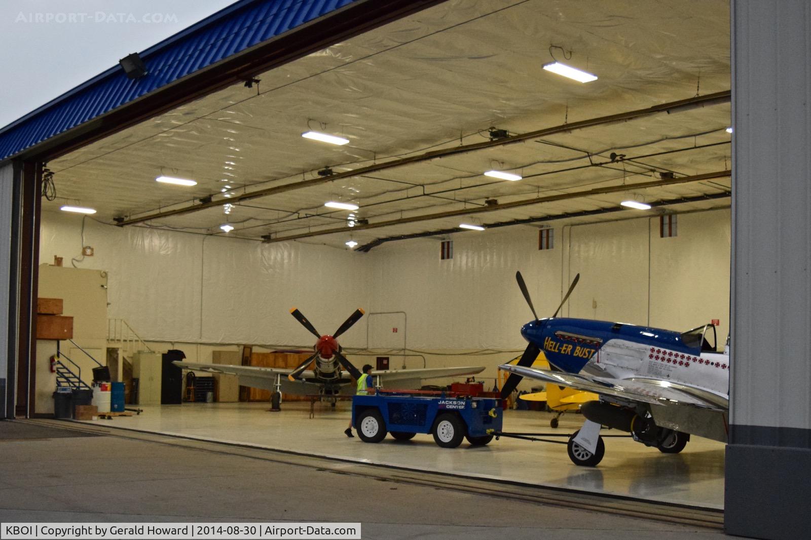 Boise Air Terminal/gowen Fld Airport (BOI) - Private hanger housing two P-51s.